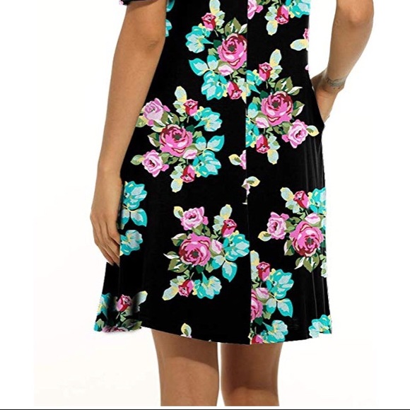 Cold Shoulder Tunic Top T-Shirt Dress - Picture 4 of 6